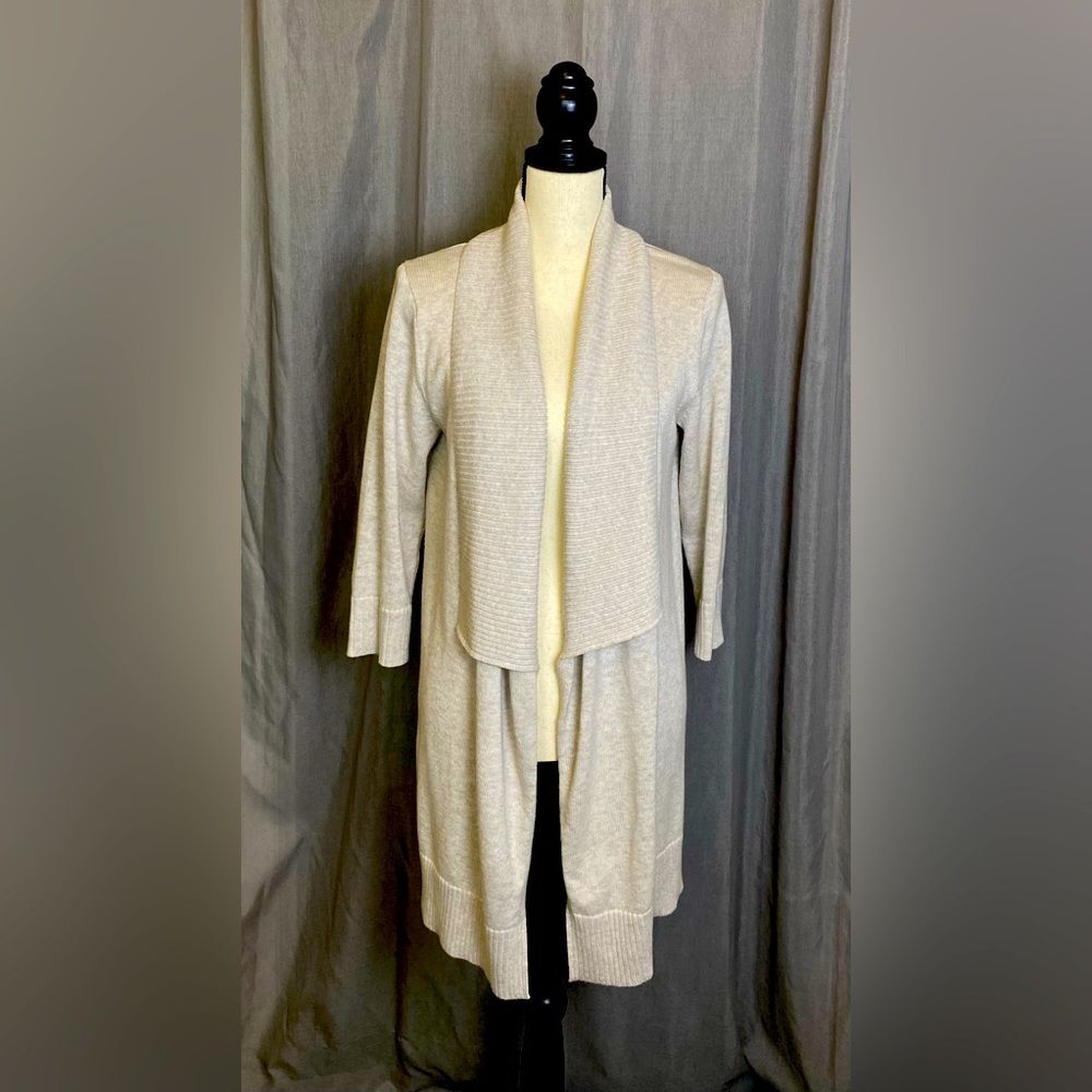 Eileen Fisher Small Open Cardigan Shawl Collar